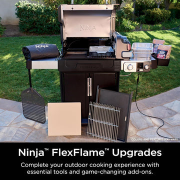 5-in-1 Outdoor Grill & Smoker Cooking System with 3 Burners, Digital Control, Griddle & Pizza Maker