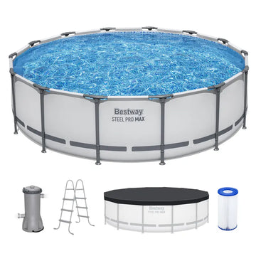Bestway Steel Pro MAX 10'x30" Round Above Ground Outdoor Swimming Pool with Pump